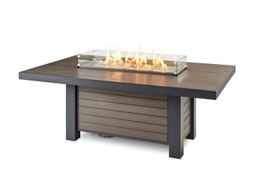 Brooks Linear Dining Height Taupe Fire Pit TableBRK-1242-D-K